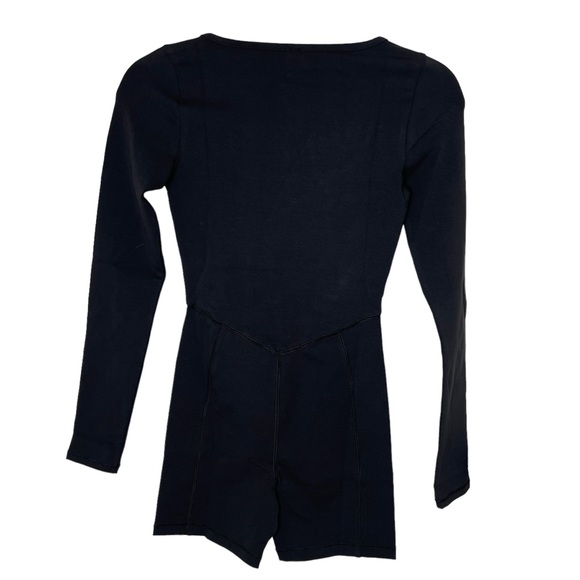 NEW WITH TAGS Madewell Black Stretch Knit Long Sleeve Biker Unitard Small - Picture 5 of 7